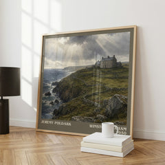 Jeremy Poldark literary print framed by window – literary home decor