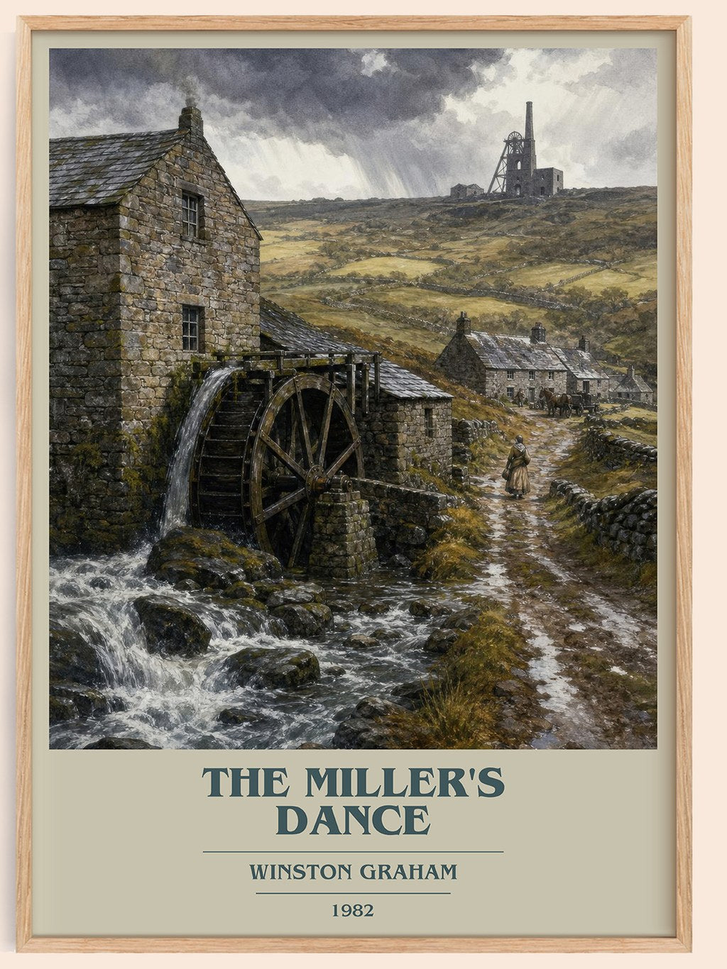 The miller's dance book cover book poster by Winston Graham – framed literary art print