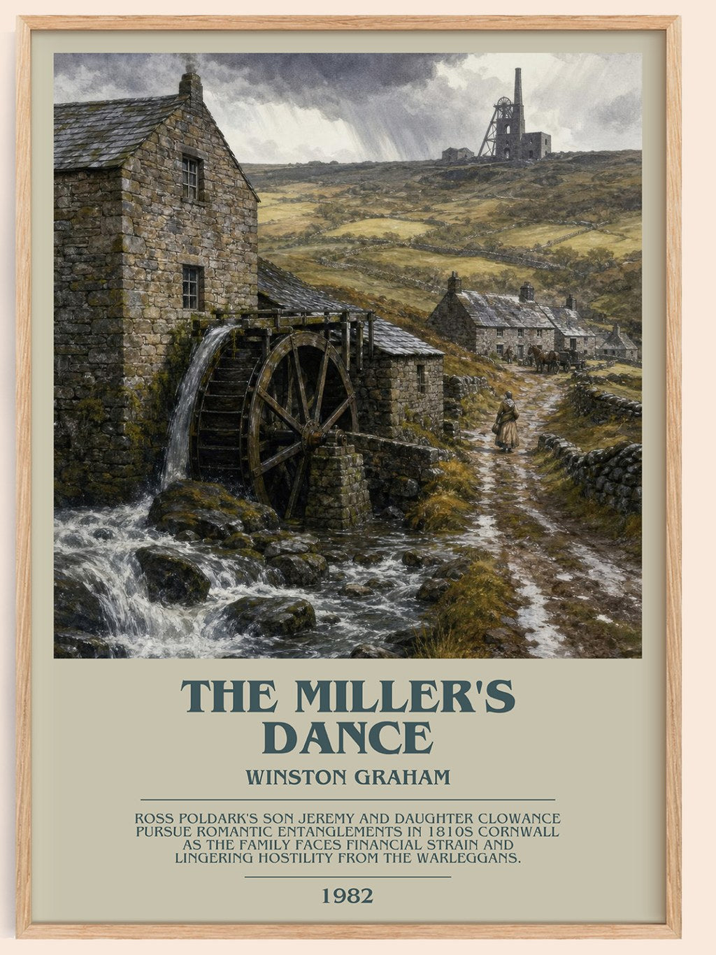 The miller's dance bookish book poster by Winston Graham – framed literary art print