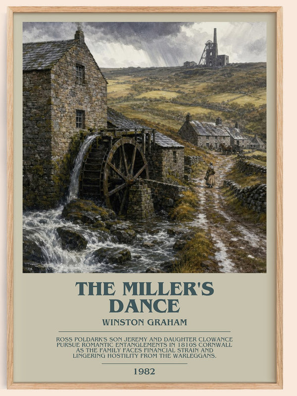 The miller's dance bookish book poster by Winston Graham – framed literary art print