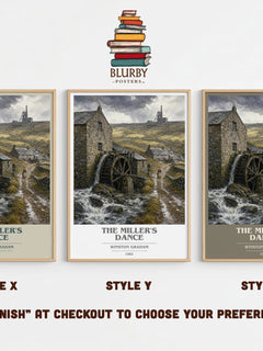 The miller's dance book cover print in frame leaning in hallway – historical fiction wall art
