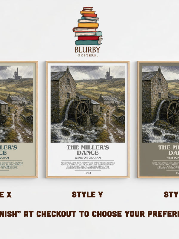 The miller's dance bookish print in frame leaning in hallway – historical fiction wall art