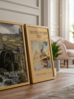 The miller's dance watercolour print framed by window – literary home decor