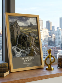 The miller's dance book cover print framed by window – literary home decor