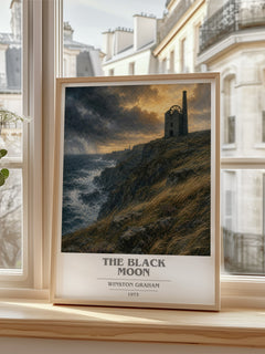The black moon book cover poster colour and style options – Winston Graham book art