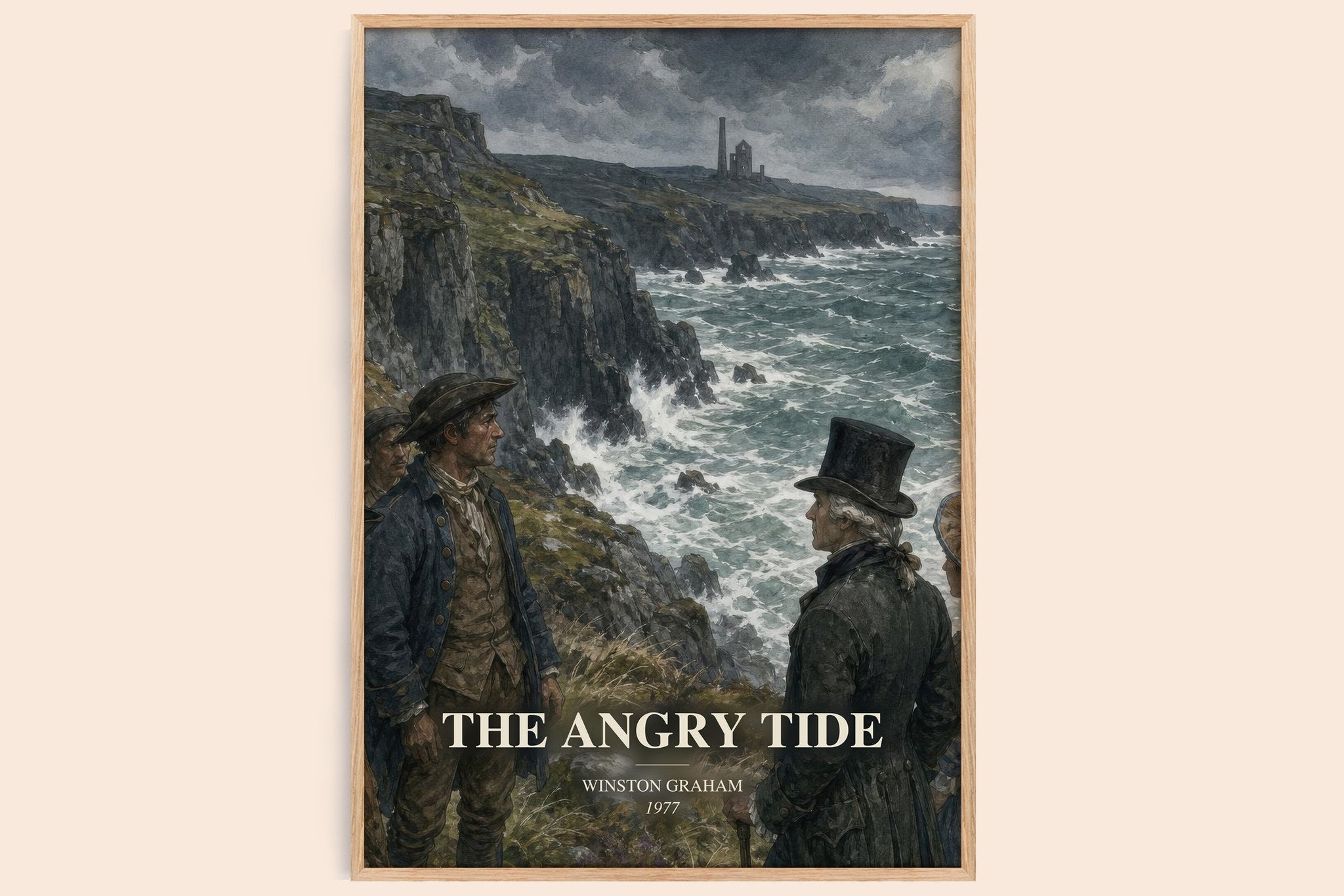 The Angry Tide Book Watercolour Illustration by Winston Graham