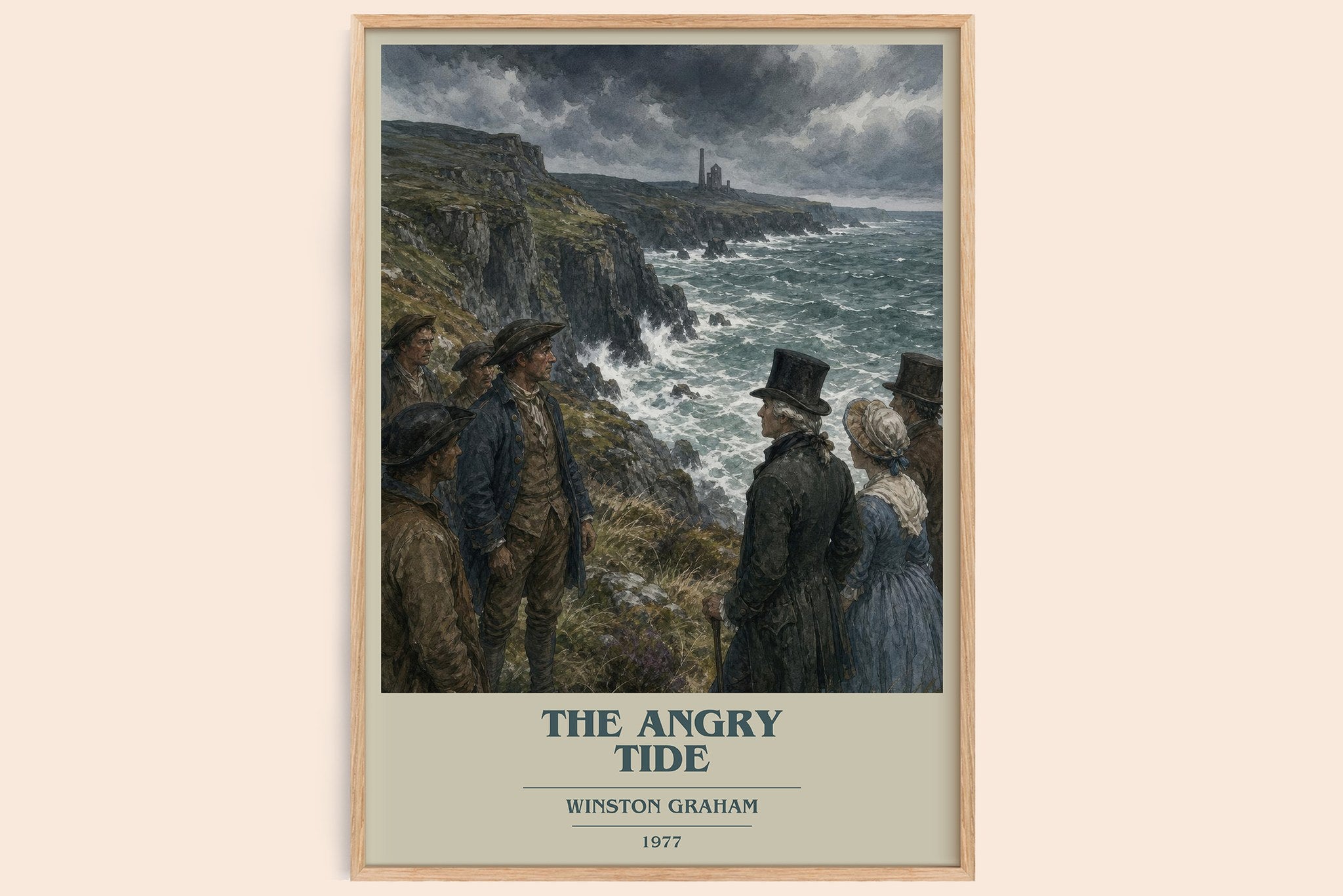 The Angry Tide Book Cover Poster by Winston Graham