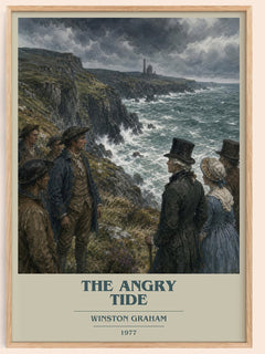 The Angry Tide book cover book poster by Winston Graham – framed literary art print