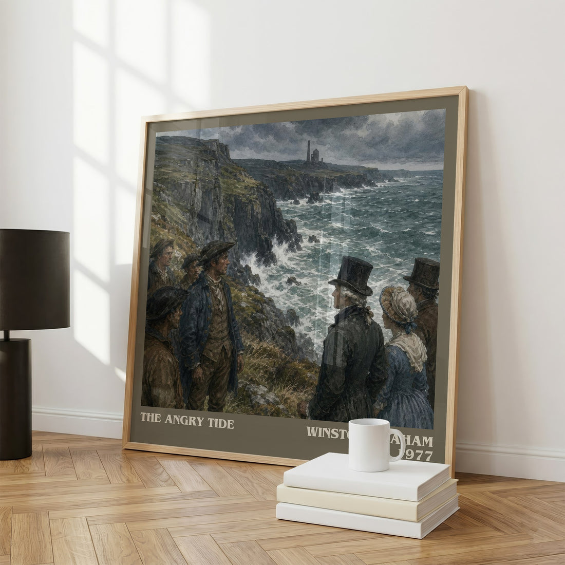 The Angry Tide literary print framed by window – literary home decor