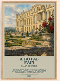 A royal pain bookish book poster by Ellen Conford – framed literary art print
