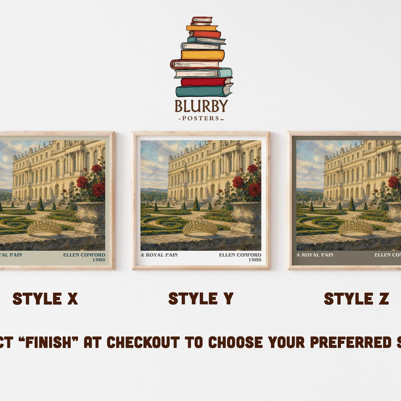 A royal pain literary print in frame leaning in hallway – young adult wall art