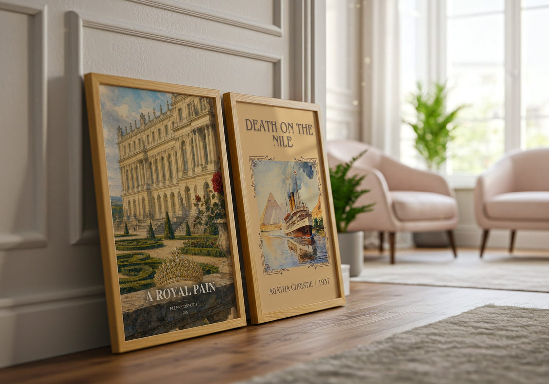 A royal pain watercolour print framed by window – literary home decor