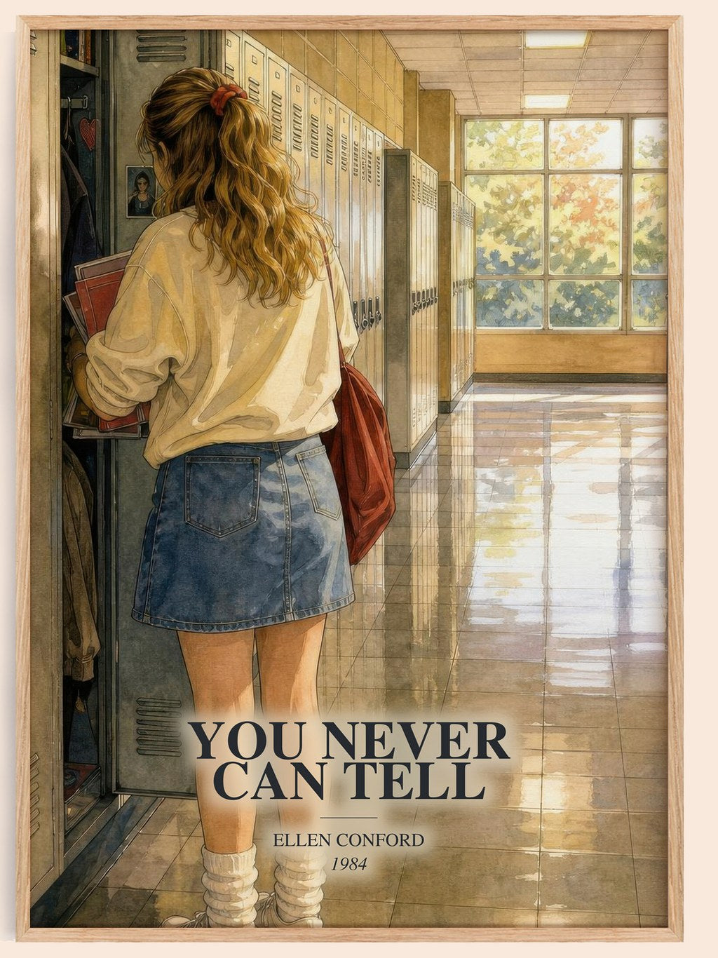 You never can tell watercolour book poster by Ellen Conford – framed literary art print
