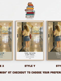 You never can tell book cover print in frame leaning in hallway – young adult wall art