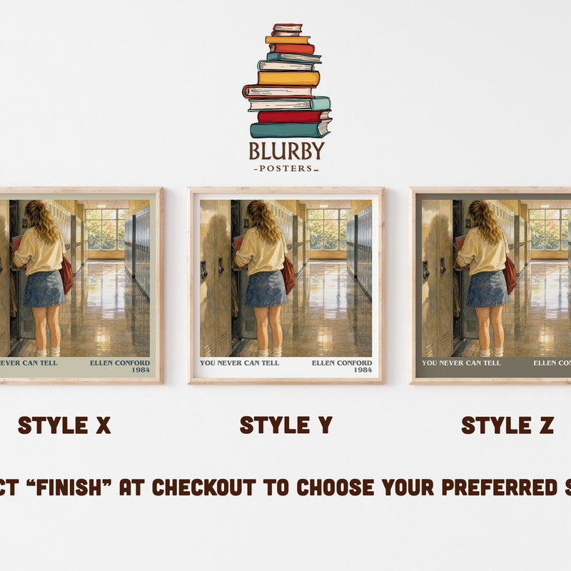You never can tell literary print in frame leaning in hallway – young adult wall art