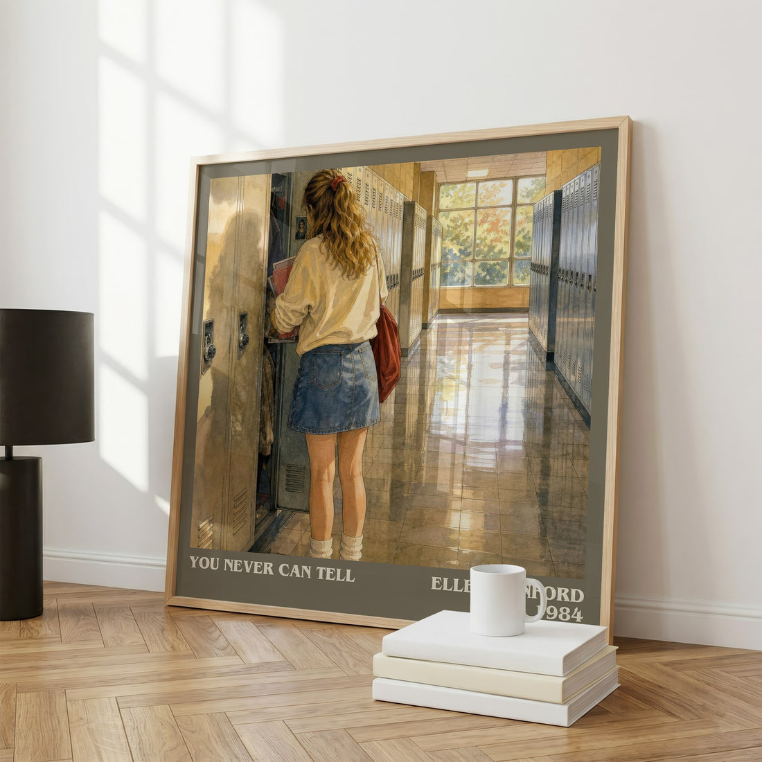 You never can tell literary print framed by window – literary home decor
