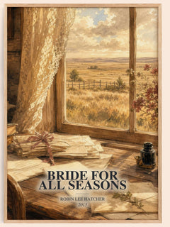 Bride for All Seasons watercolour book poster by Robin Lee Hatcher – framed literary art print