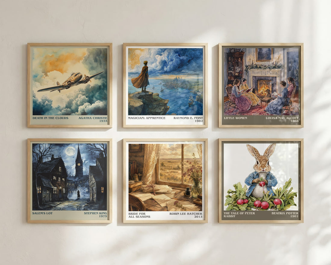 Bride for All Seasons Literary Art Print by Robin Lee Hatcher – square print in a six-frame gallery wall