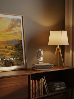 Promise Me Spring watercolour print on bookshelf – Robin Lee Hatcher fan gift