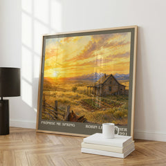 Promise Me Spring literary print framed by window – literary home decor