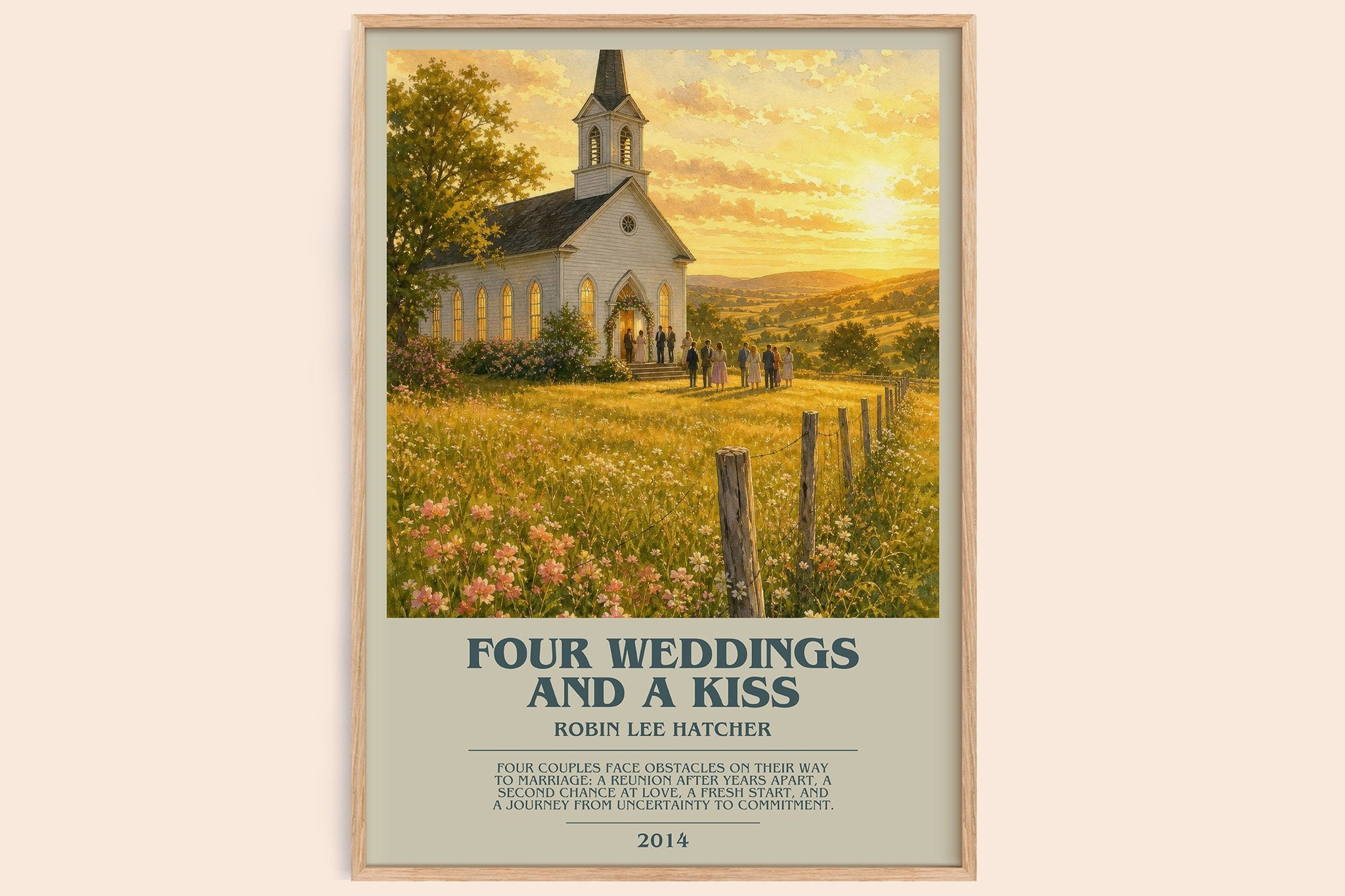 Four weddings and a kiss Bookish Wall Art by Robin Lee Hatcher