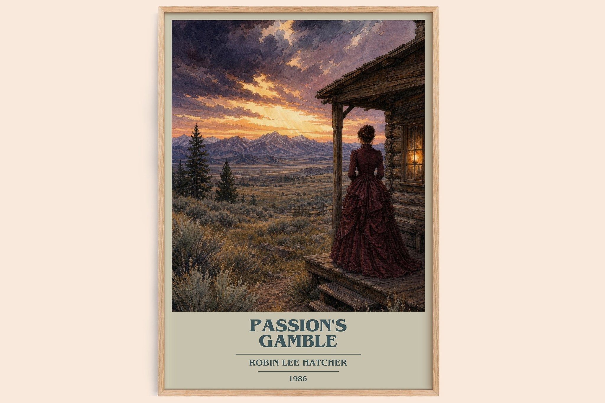 Passion's gamble Book Cover Poster by Robin Lee Hatcher