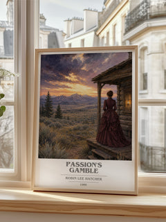 Passion's gamble book cover poster colour and style options – Robin Lee Hatcher book art