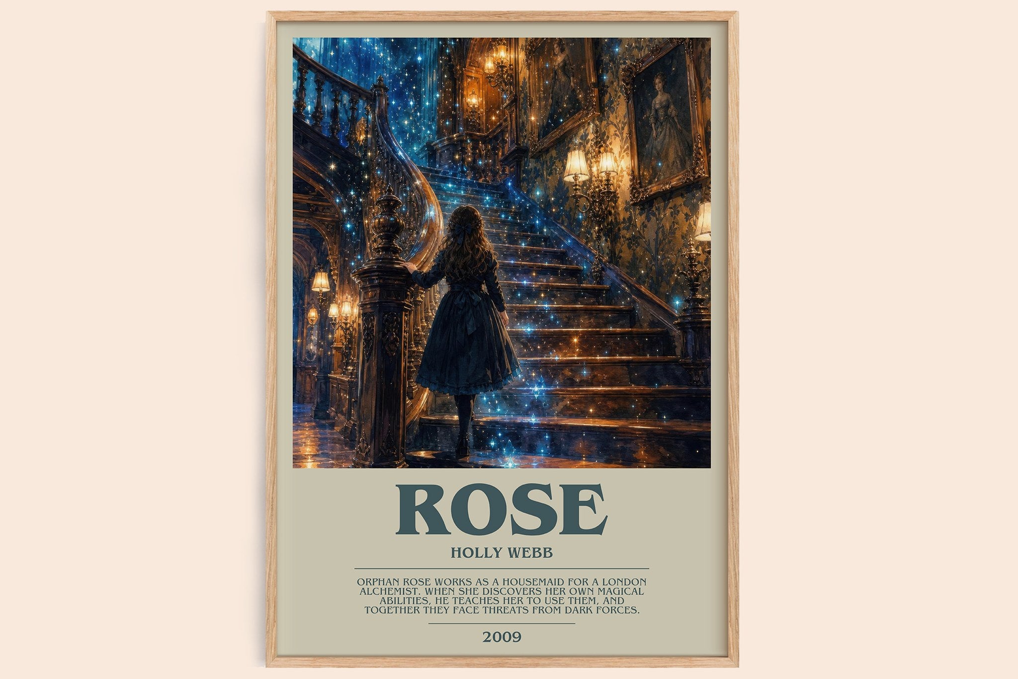 Rose Bookish Wall Art by Holly Webb
