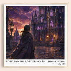 Rose And The Lost Princess literary book poster by Holly Webb – framed literary art print