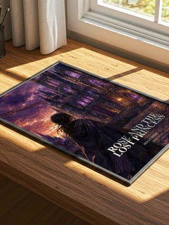 Rose And The Lost Princess watercolour book poster framed on wall – childrens wall art