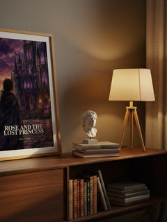 Rose And The Lost Princess watercolour print on bookshelf – Holly Webb fan gift