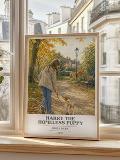 Harry the Homeless Puppy book cover poster colour and style options – Holly Webb book art