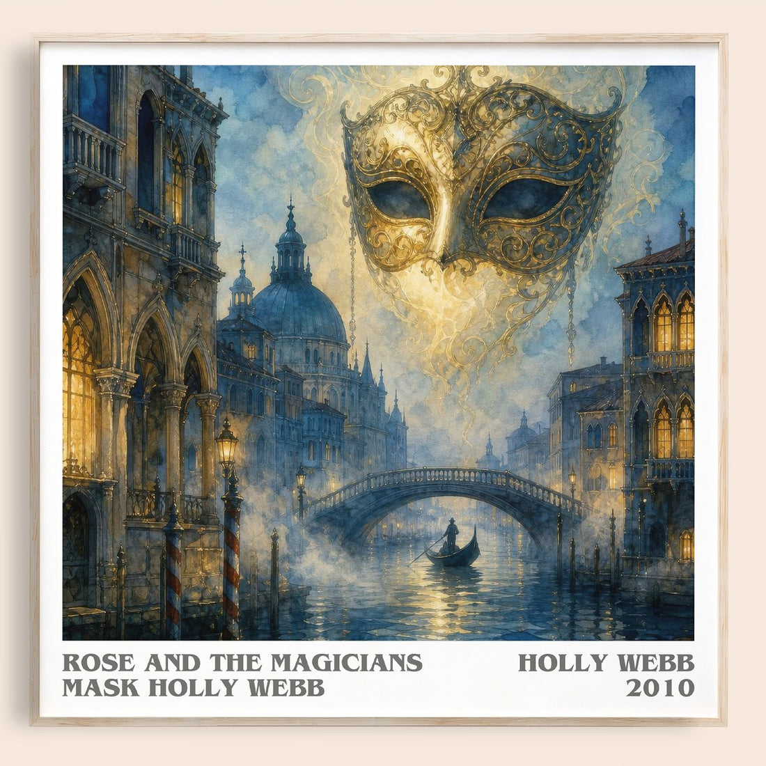 Rose and the Magicians Mask Holly Webb literary book poster by Holly Webb – framed literary art print