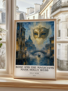 Rose and the Magicians Mask Holly Webb book cover poster colour and style options – Holly Webb book art