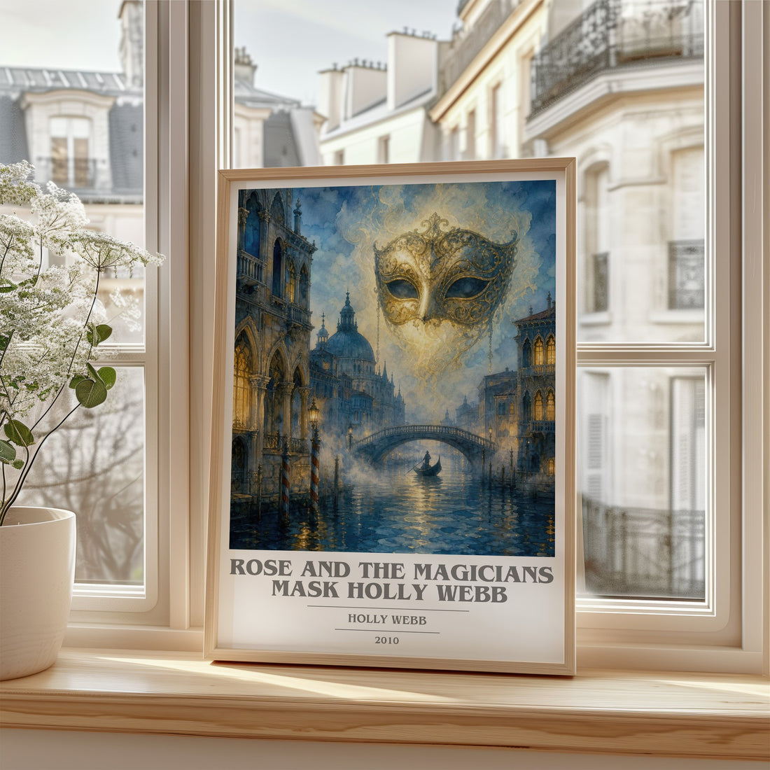Rose and the Magicians Mask Holly Webb book cover poster colour and style options – Holly Webb book art