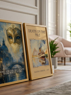 Rose and the Magicians Mask Holly Webb watercolour print framed by window – literary home decor