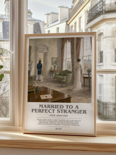 Married to a Perfect Stranger bookish poster colour and style options – Jane Ashford book art