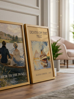 Heir to the Duke watercolour print framed by window – literary home decor
