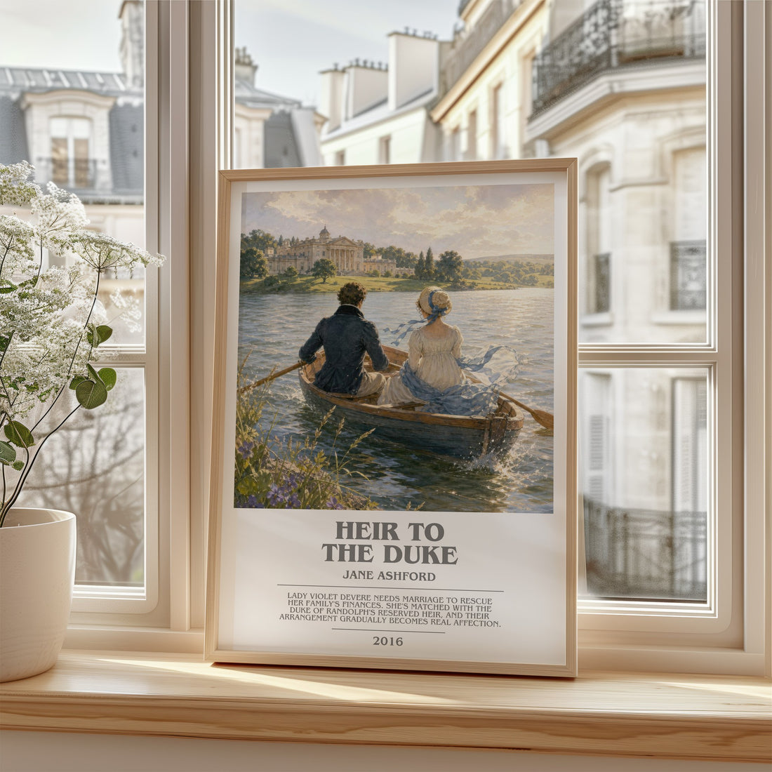 Heir to the Duke bookish poster colour and style options – Jane Ashford book art
