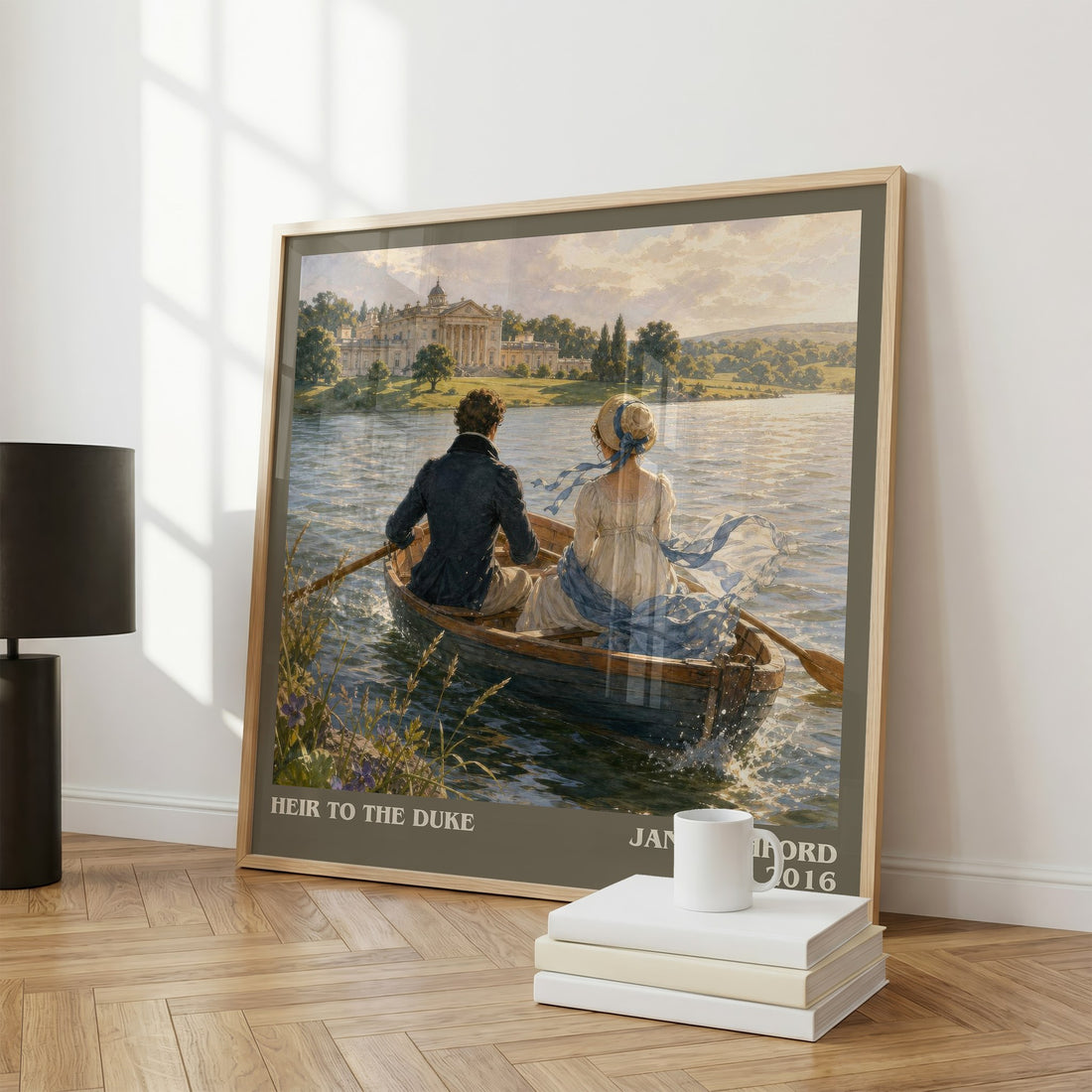 Heir to the Duke literary print framed by window – literary home decor
