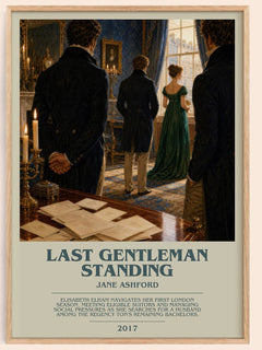 Last Gentleman Standing Bookish Wall Art by Jane Ashford – framed poster
