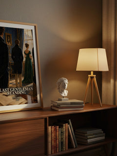 Last Gentleman Standing watercolour print on bookshelf – Jane Ashford fan gift
