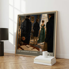 Last Gentleman Standing literary print framed by window – literary home decor