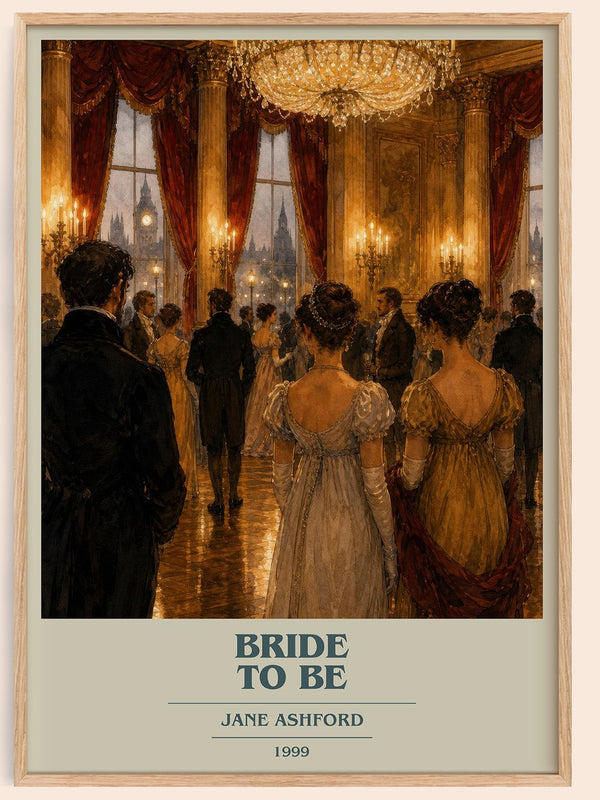 Bride to Be book cover book poster by Jane Ashford – framed literary art print