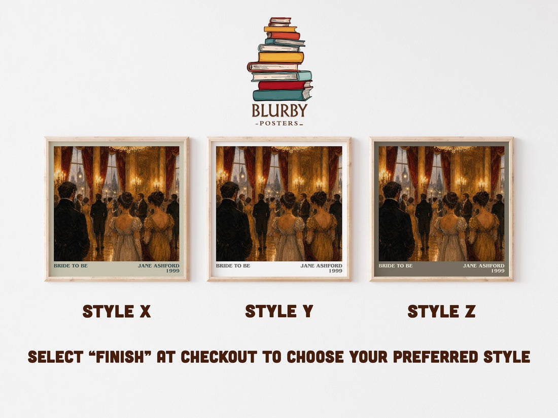 Bride to Be literary print in frame leaning in hallway – romance wall art (mockup)