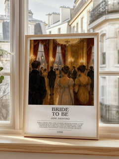 Bride to Be bookish poster colour and style options – Jane Ashford book art