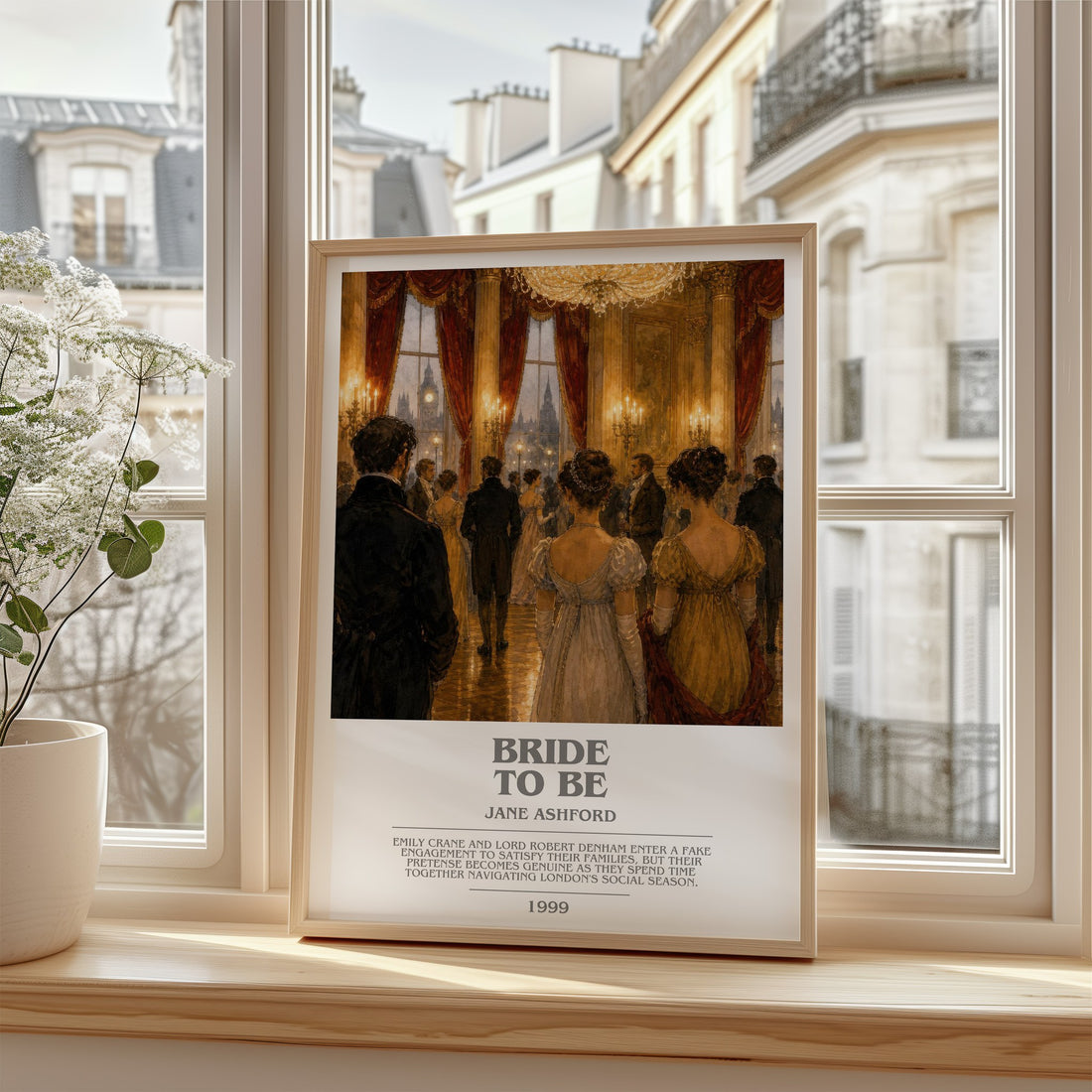Bride to Be bookish poster colour and style options – Jane Ashford book art