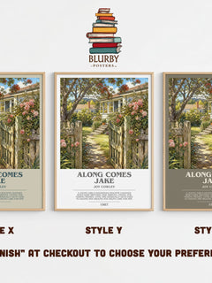 Along comes Jake bookish print in frame leaning in hallway – childrens wall art