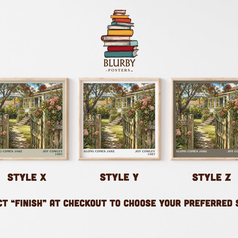 Along comes Jake literary print in frame leaning in hallway – childrens wall art