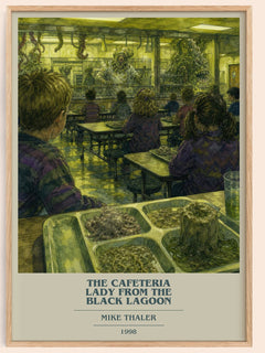 The cafeteria lady from the black lagoon book cover book poster by Mike Thaler – framed literary art print